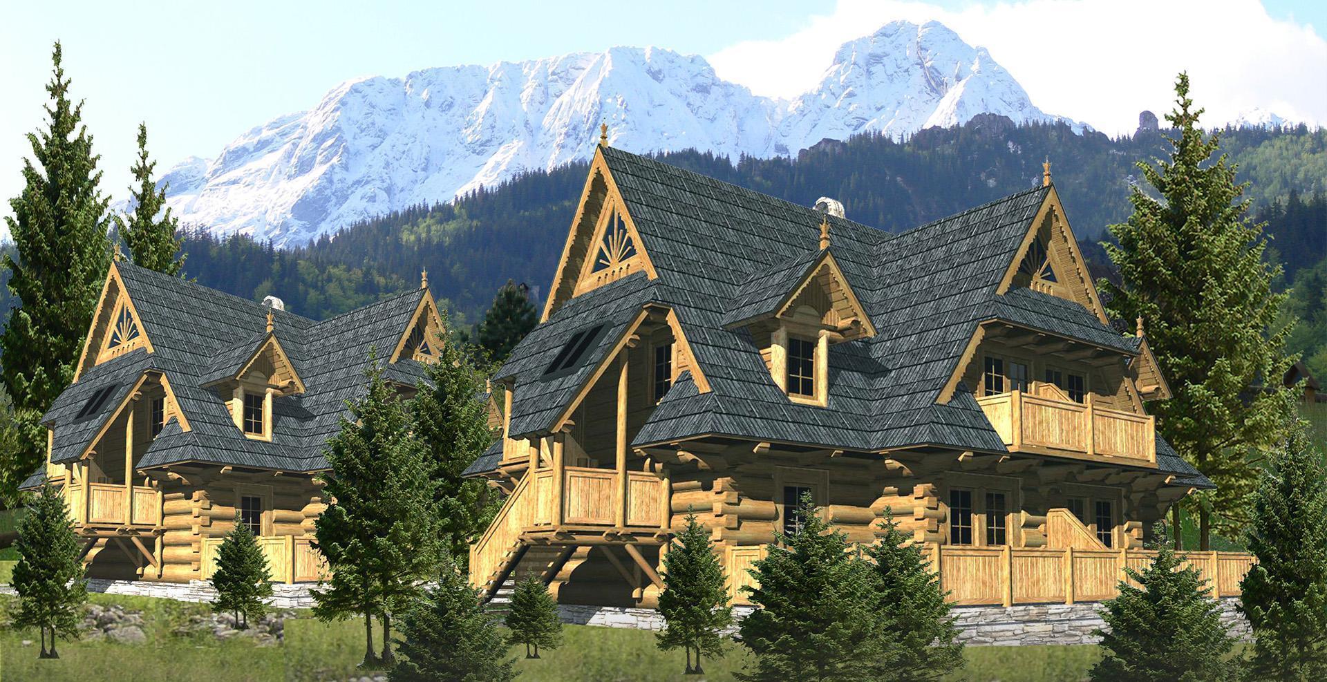 Domy z bali drewniane w górach - Slajd 2